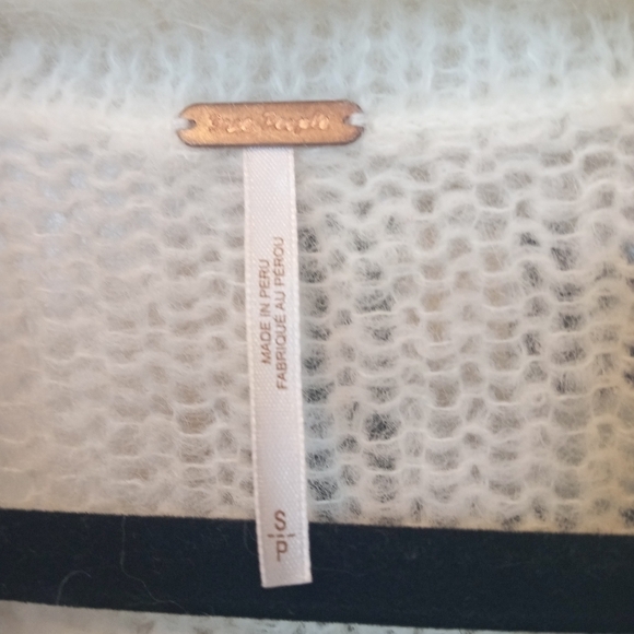 Free People Ophelia Alpaca Blend Cowl Neck/Off Shoulder Sweater White Size Small - Picture 11 of 13